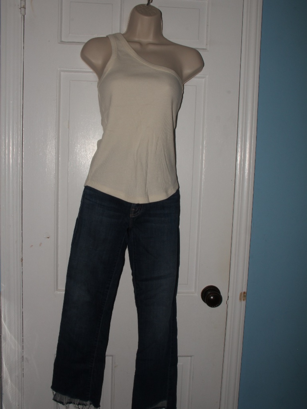 ba&sh asymmetrical cream tank - SZ Small